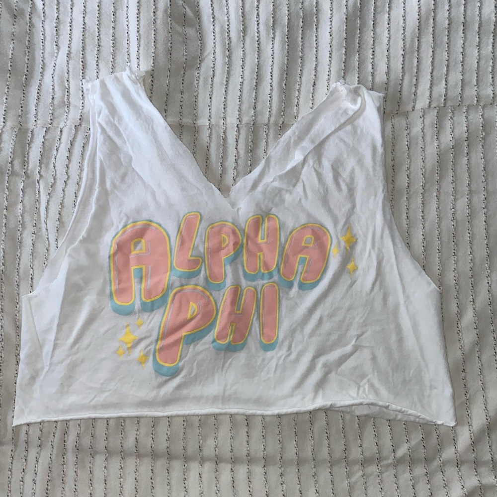 Cut Alpha Phi tank top